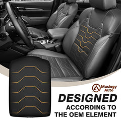 Muslogy armrest pad closeup highlights durable odorless material.