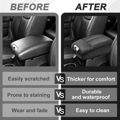 Muslogy black vegan leather finish complements Jeep interior aesthetics