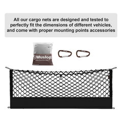 Muslogy car trunk net-in-use scene demonstrates practical use