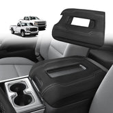 Muslogy center console armrest cover for Chevy Silverado 2014-2018 protects and elevates the interior