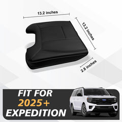 Muslogy armrest cover for Ford Expedition 2025 during installation shows easy secure fit.
