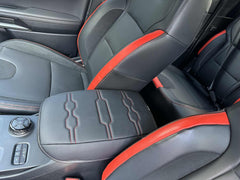 Muslogy center console armrest cover on Ford Ranger, black for durable protection.