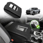 Muslogy center console armrest cover for Toyota Tundra protects the console with vegan leather.