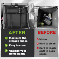 Muslogy black finish complements interior while boosting organization.