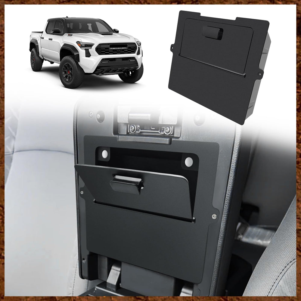 Muslogy center console hidden organizer front open for secure small-item storage