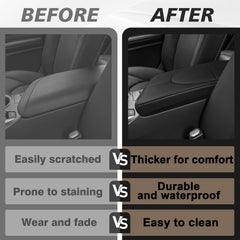 Muslogy center console lid cushion protects the console and refreshes cabin look.