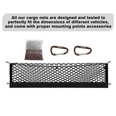 Muslogy compact trunk organizer helps maximize space and reduce clutter.