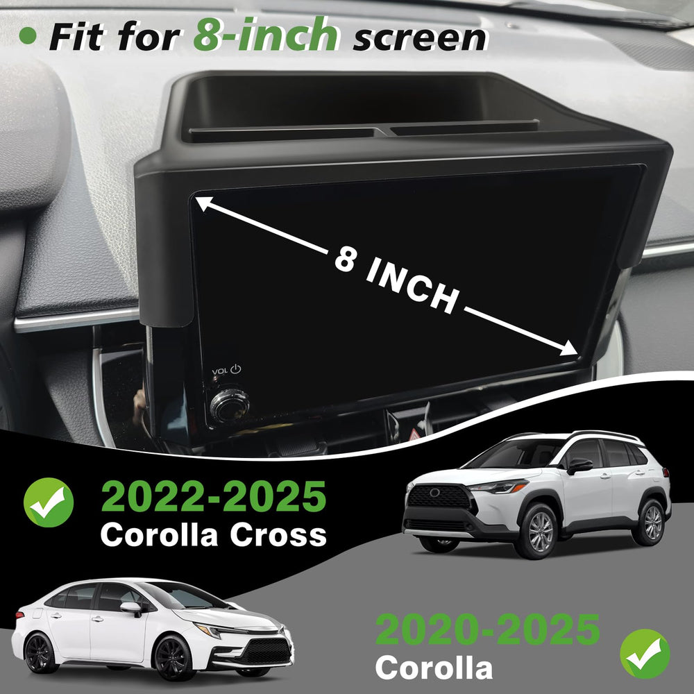 Muslogy Corolla dashboard tray with non-slip insert prevents items from sliding.