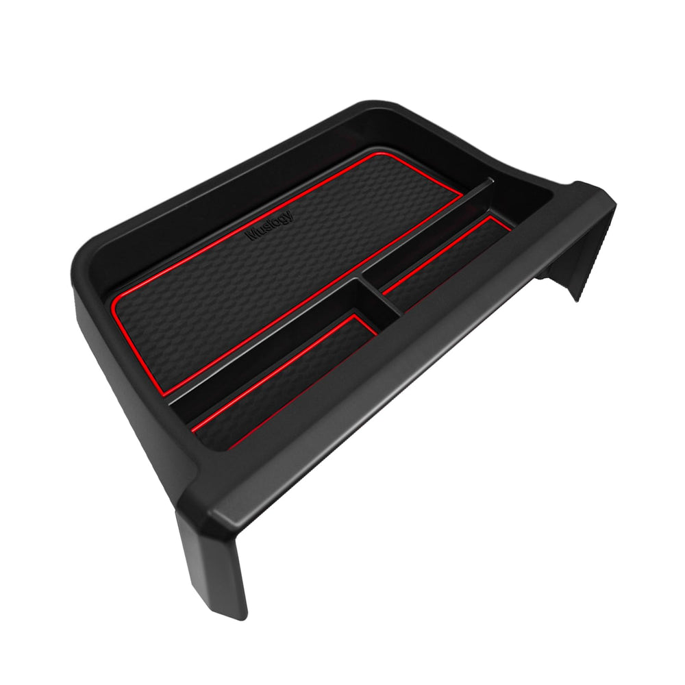 Felt and tape options shown with Muslogy dashboard storage box for snug or permanent mount