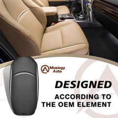 Muslogy easy-install armrest cover with no-tools band closure.