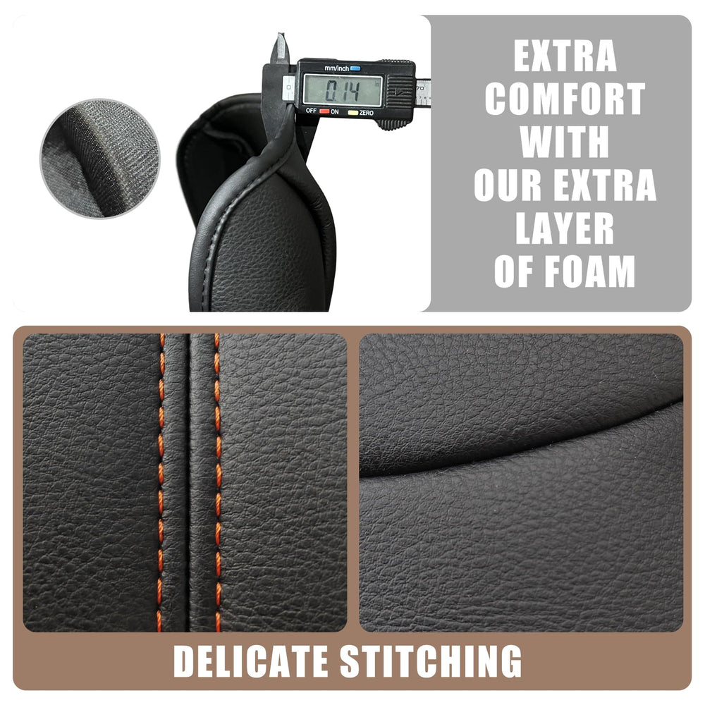 Muslogy easy-install bands securing the armrest cover without tools