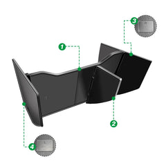 Muslogy glove box insert provides tidy interior and quick reach to items during trips.