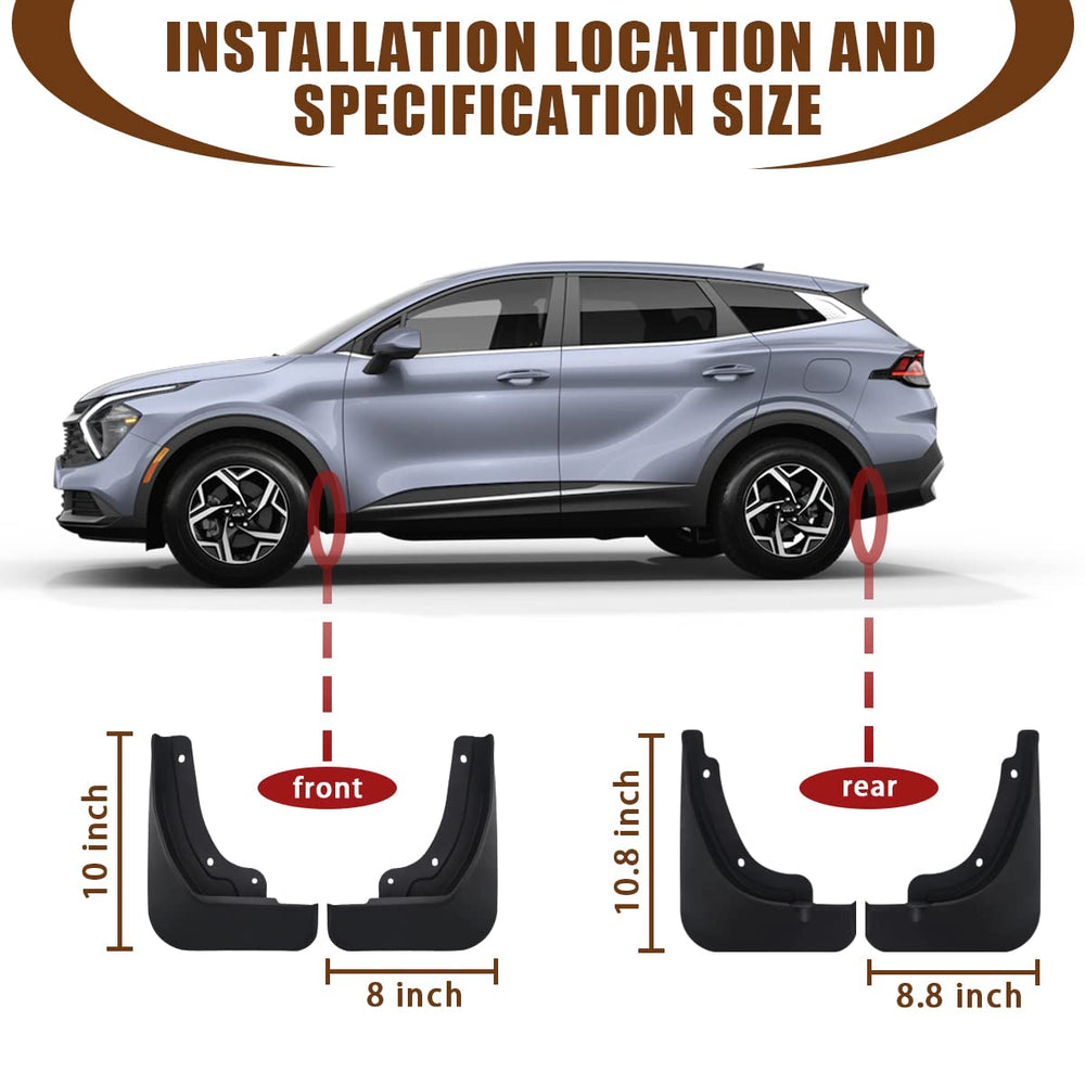 Muslogy PP material mud flaps deliver durable protection.