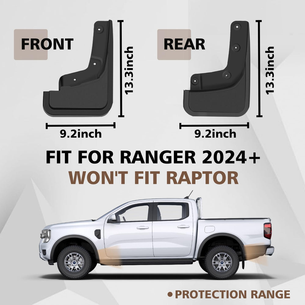 Muslogy mud flaps, front right view, shield front wheel arch from debris