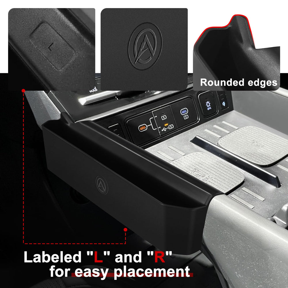 Muslogy Santa Fe console setup demonstrates organized center storage.