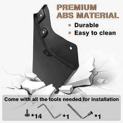 Muslogy Tacoma mud flap instruction guide explains secure fitting steps