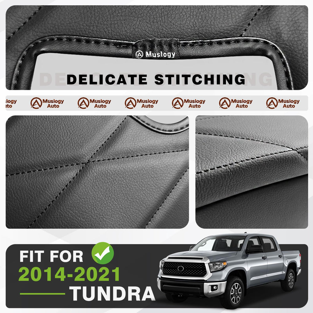Muslogy Toyota Tundra armrest cover with OEM-matched design for seamless interior look