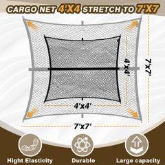 Muslogy cargo net works across SUVs, trucks, and vans for organization