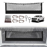 Muslogy truck bed cargo net installed on Ford F-150 for secure cargo