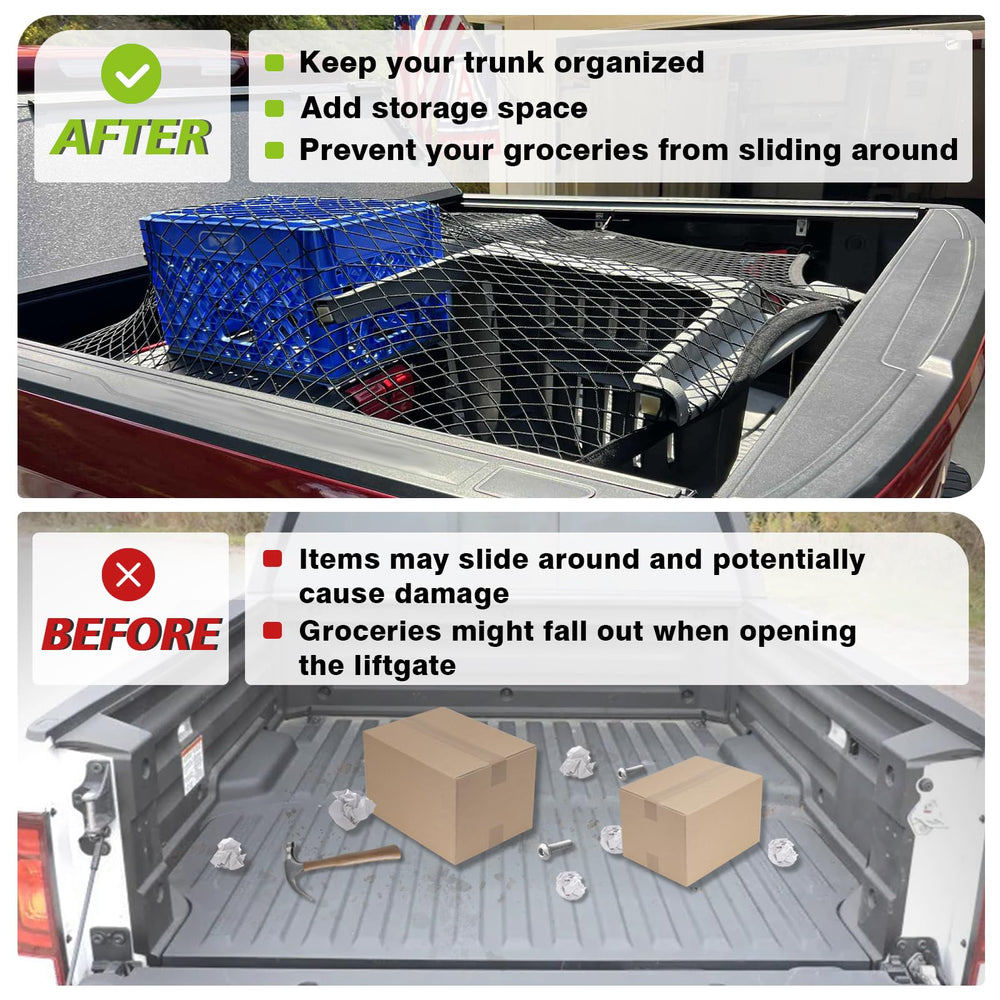 Muslogy truck net holds small loads during weekend adventures