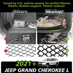 Muslogy trunk cargo net carabiners secure gear quickly.
