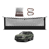 Muslogy trunk cargo net fitted for Kia Sportage secures groceries in transit.