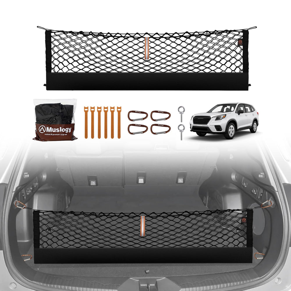 Muslogy trunk cargo net – Forester fit for secure cargo on road trips