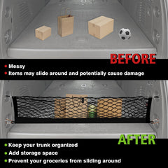 Muslogy trunk net helps groceries and tools stay securely in place