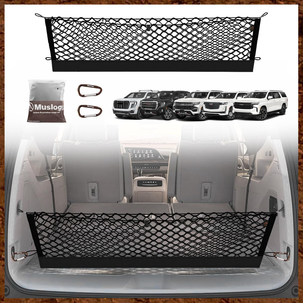 Muslogy trunk cargo net Suburban fit keeps items secure during drives