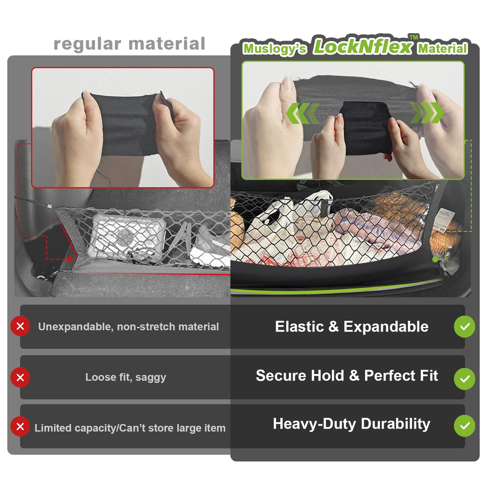 Muslogy Yukon XL net with edge wrap protects cargo