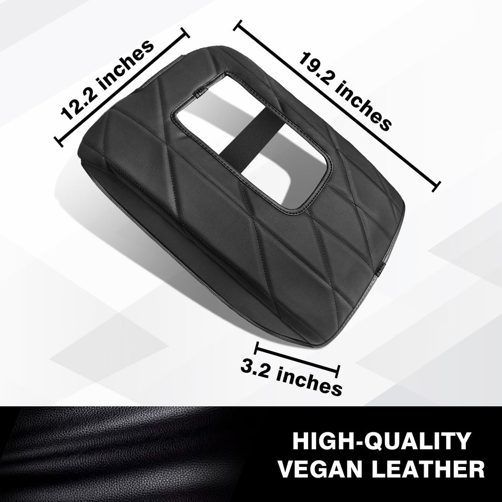 Muslogy vegan leather armrest pad for bucket seats adds comfort on long drives