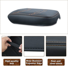 Muslogy vegan leather armrest pad provides soft, comfortable support on long drives.