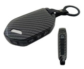 Muxkenper key fob cover front carbon fiber shields the top surface with a premium look