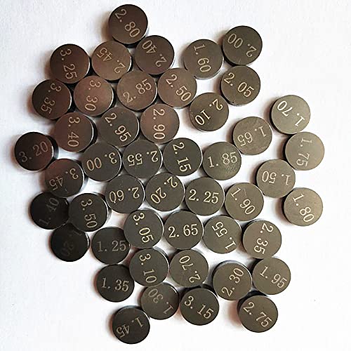 MUYIDP valve shim kit, 47 pieces, 7.48 mm, for precise clearance tuning on Honda and Kawasaki dirt bikes.
