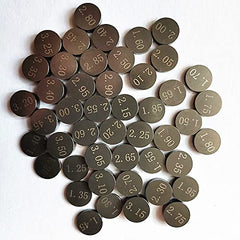 MUYIDP valve shim kit, 47 pieces, 7.48 mm, for precise clearance tuning on Honda and Kawasaki dirt bikes.