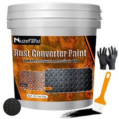 MuzeFansi rust converter bottle pour demonstrates easy rust treatment.
