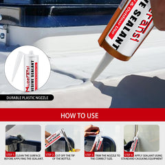 MuzeFansi RV sealant drying to touch in about 30 minutes