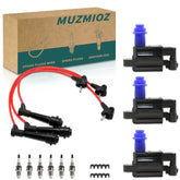 MUZMIOZ UF228 ignition coils trio ready for installation, offering reliable ignition for Toyota/Lexus V6 engines.