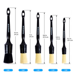 MVEQRRN boars hair detail brush No.12 for wheels and emblems, soft yet thorough.