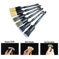 MVEQRRN multicolor brush for interior and exterior detailing, reaches tight spaces.