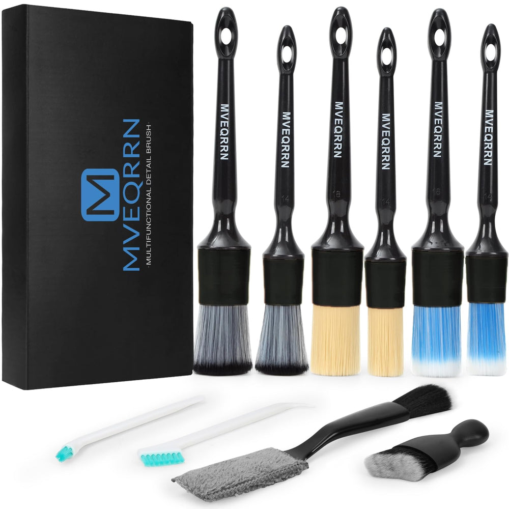 MVEQRRN soft-bristle brush set with varied bristles for scratch-free cleaning