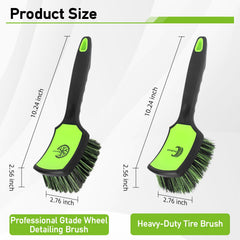 MVEQRRN tire brush with stiff bristles for heavy grime removal