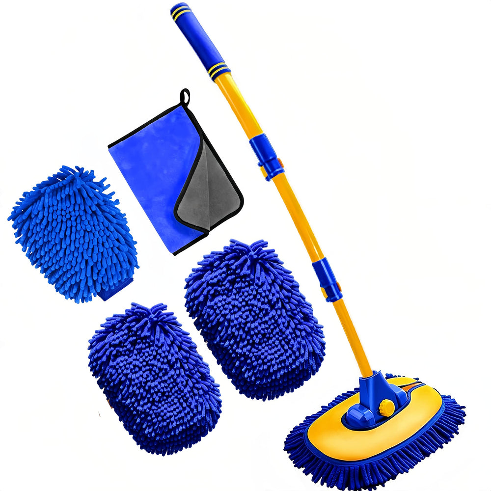 MVEQRRN Upgrade car wash brush pole reaching the roof for easier cleaning.
