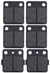 MWMNUN brake pads front close-up showing Kevlar-carbon material for strong braking