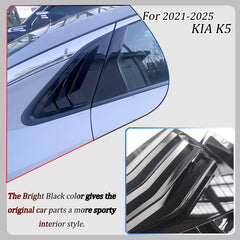 MXkanos bright black window louvers on Kia K5/Optima – sporty look and secure adhesion