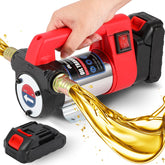 Mxmoonant cordless diesel transfer pump in use for fast, portable fueling.