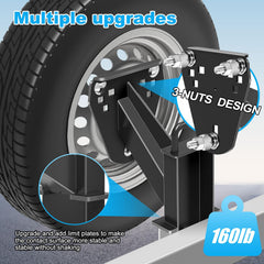 MY RUSTIC max load up to 160 lbs supports heavier tires securely.