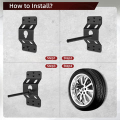 MY RUSTIC spare tire mount installed securely, simplifying maintenance and access.