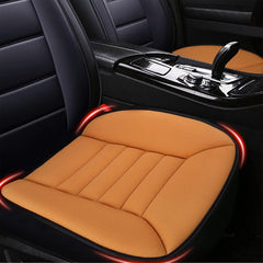 MYFAMIREA car seat cushion with breathable orange mesh delivers cooling comfort for long drives.