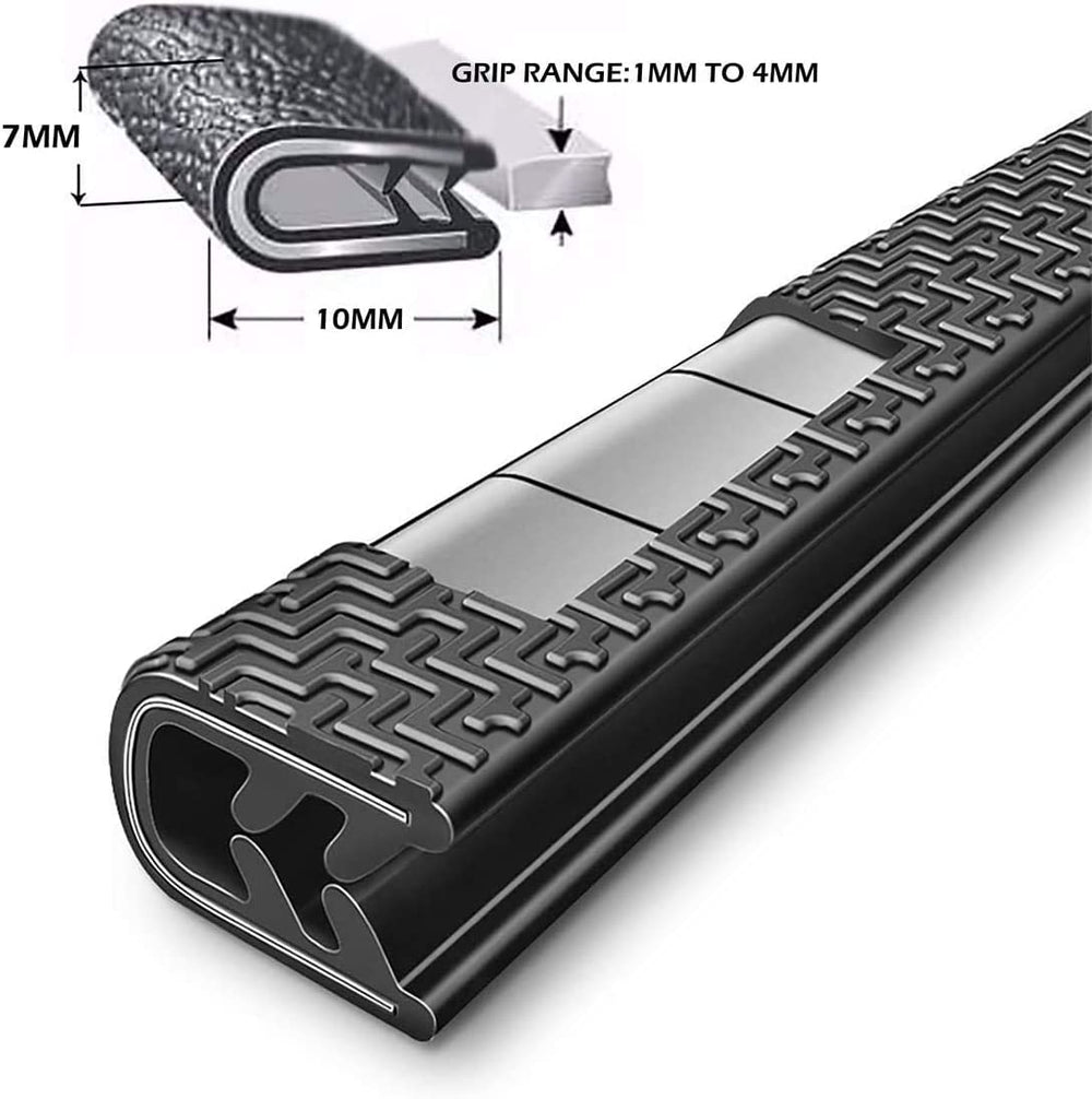 MYFAMIREA edge guard installation step illustrates easy press-on fit.